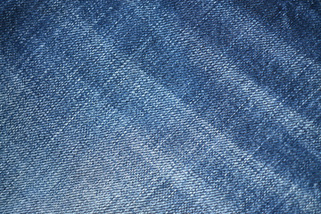 Naklejka premium Blue demin fabric texture background.