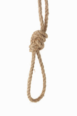 Rope knot isolated on a white background