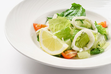 salad with calamari