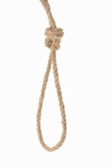 Rope knot isolated on a white background