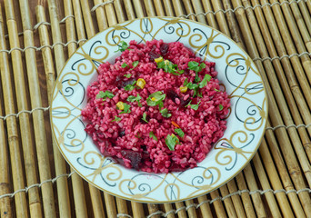 Beet of bulgur salad.
