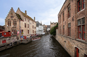 Fototapeta na wymiar Rozenhoedkaai, Bruges, Belgium
