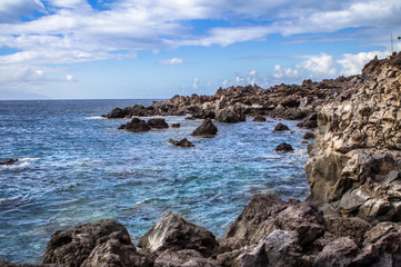 View of a rocky coast