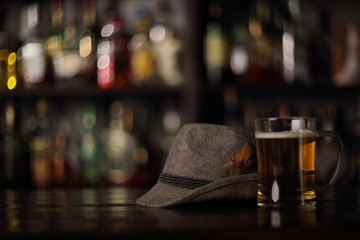 Oktoberfest beer in bar