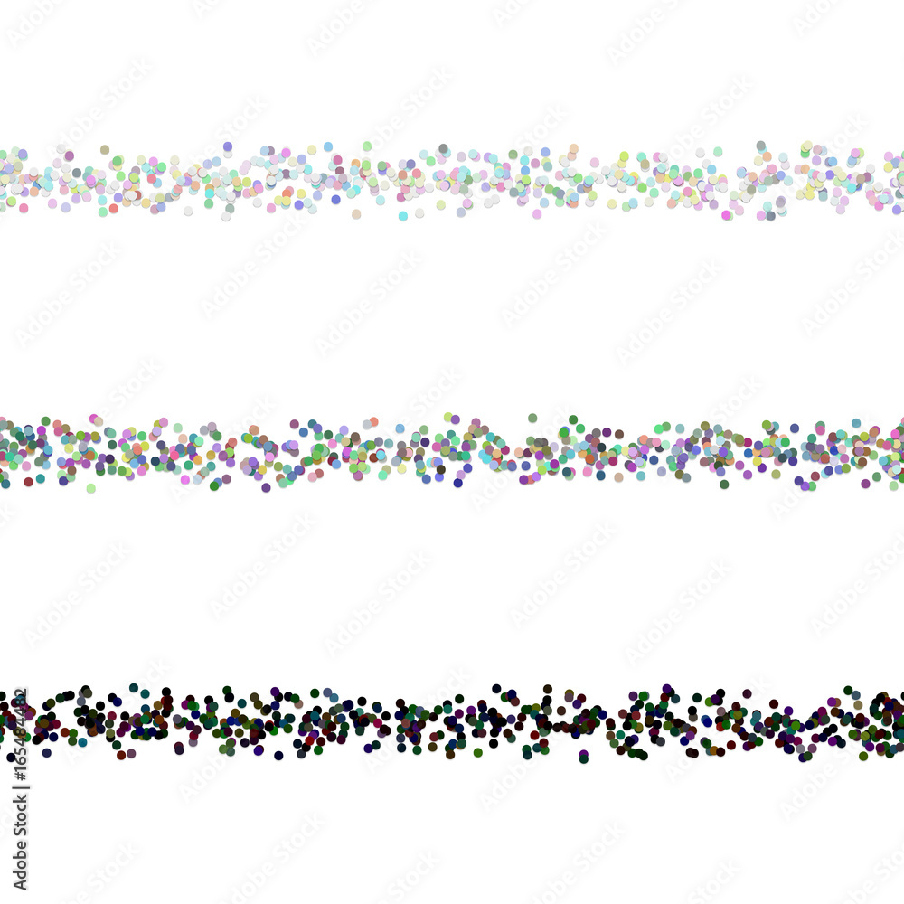 Poster dot pattern page divider line design set - vector design elements from multicolored circles