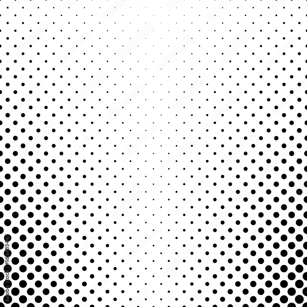 Poster abstract black and white dot pattern - geometrical simple vector background graphic