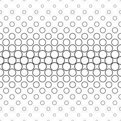 Abstract black and white circle pattern - vector background design