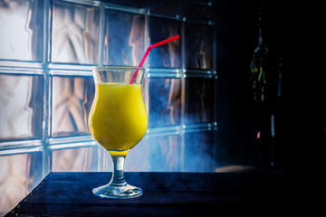 Cocktail screwdriver on a dark background