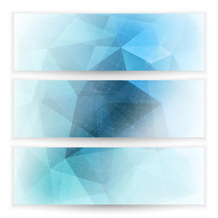 Fototapeta premium Abstract geometric trianglular banners set - eps10