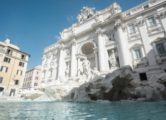Fototapeta na wymiar Fountain Trevi in Rome, Italy