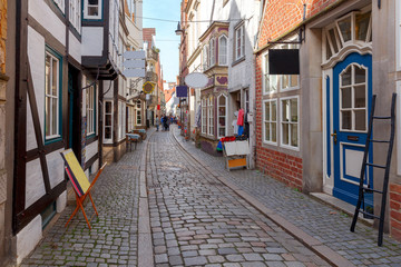 Bremen. Old picturesque streets.