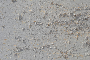 surface of rusty iron with remnants of old paint, chipped paint, grey texture, background