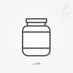Line icon jar
