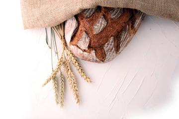 bread isolated on a white background. bakery concept