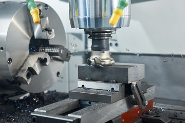 industrial metalworking cutting process by milling cutter