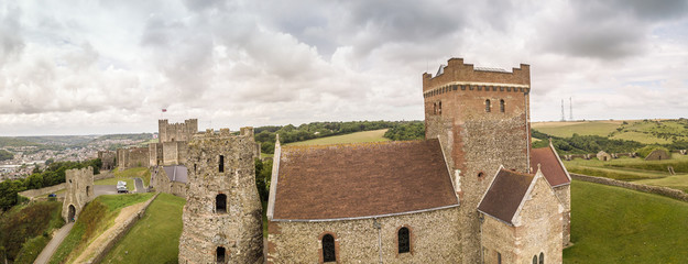 Aerial view of Dover Castle