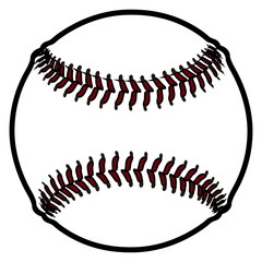 Isolated baseball ball