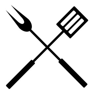 Isolated barbecue utensils