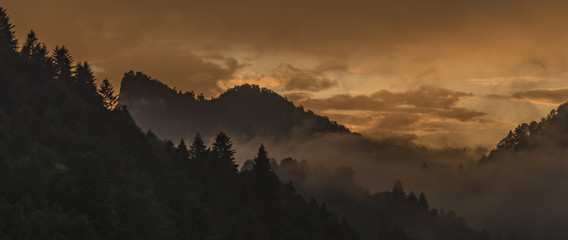 Sunset in Lesnica village after storm © luzkovyvagon.cz