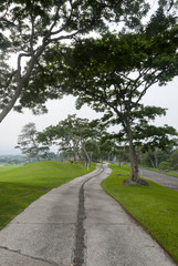 Fototapeta na wymiar Picturesque green golf field. Guatemala