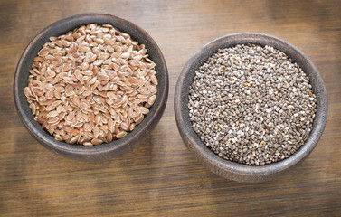 Chia seeds and linseed