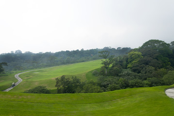 Fresh Green of Golf Field. Guatemala