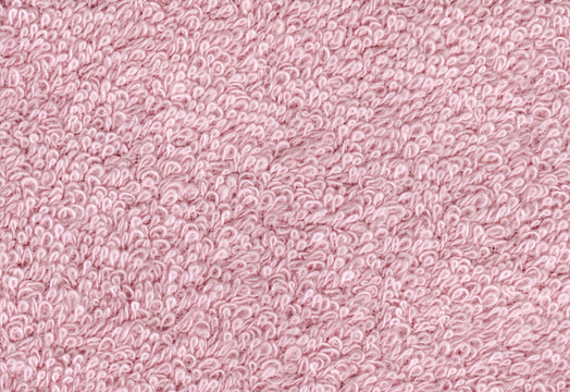 Terrycloth pink, closeup fabric texture background. High resolution