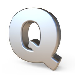 Metal font LETTER Q 3D