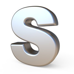 Metal font LETTER S 3D