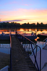 Obraz premium Sunrise at danube river.