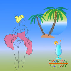 tropical holiday illustration 