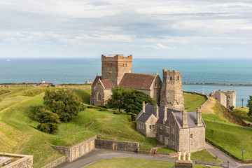 View on Dover castle in summer