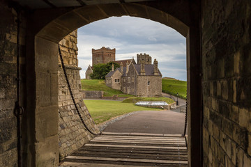 View on Dover castle in summer
