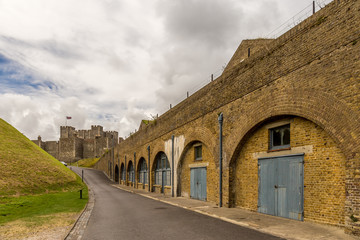 View on Dover castle in summer