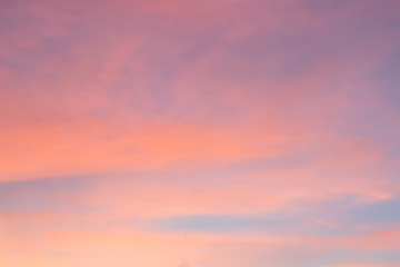 Naklejka na ściany i meble Hot weather, clouds look colorful before sunset.