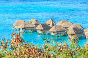 The Beautiful sea and resort in Moorea Island at Tahiti PAPEETE, FRENCH POLYNESIA