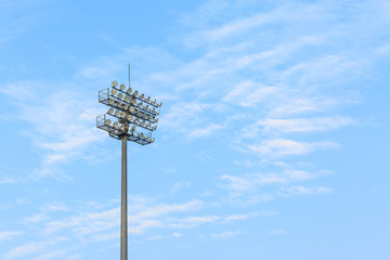 Larger Stadium light tower in day time