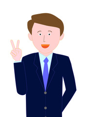 ポーズするビジネスマン