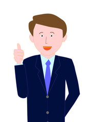 ポーズするビジネスマン