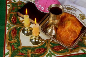 Shabbat Shalom Traditional Jewish Sabbath ritual