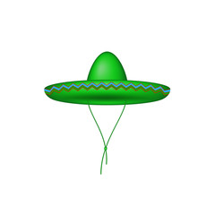 Sombrero hat in green design 
