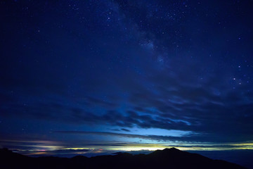 Fototapeta premium 雲海と夜景 白山室堂からの眺め