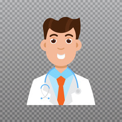 Doctor avatar, Medical staff icon. Vector illustration