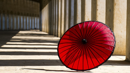 Red umbrella.