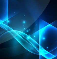 Glowing geometric shapes