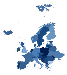 Fototapeta na wymiar Europe World Map