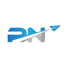 PN initial letter logo origami paper plane