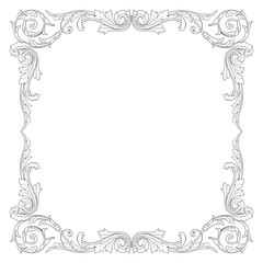 Vintage baroque ornament element