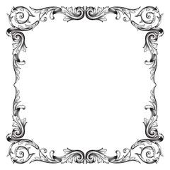 Vintage baroque ornament element