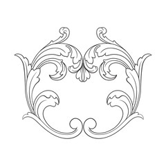 Vintage baroque ornament element